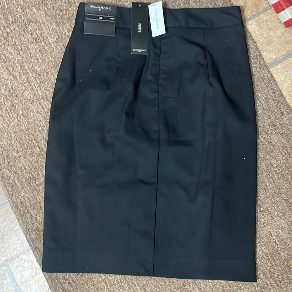 banana republic black dress skirt, size double zero